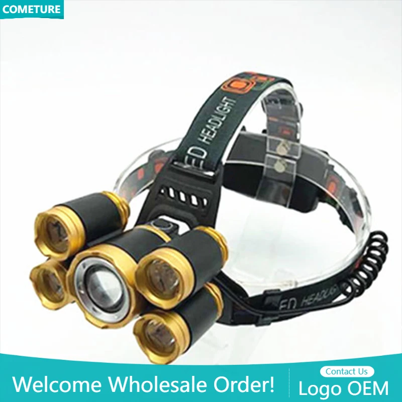 Power Tools Zoom - 5LED T6 lampe frontale Zoom lampe