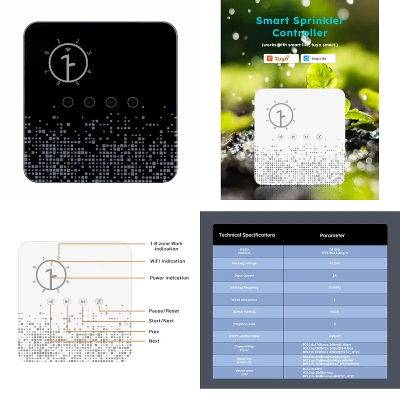 Power Tools Zones - Système d'irrigation de jardin intelligent WiFi,