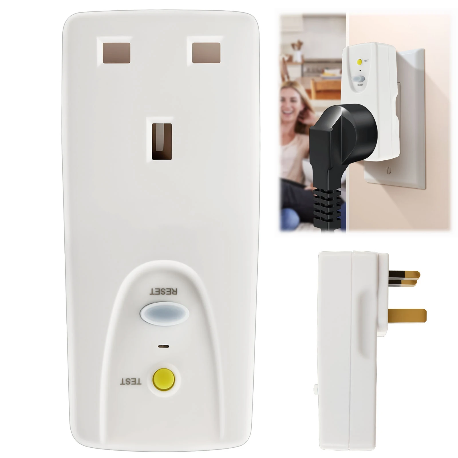 Power Tools Uk - Adaptateur RCD de sécurité prise RCD,