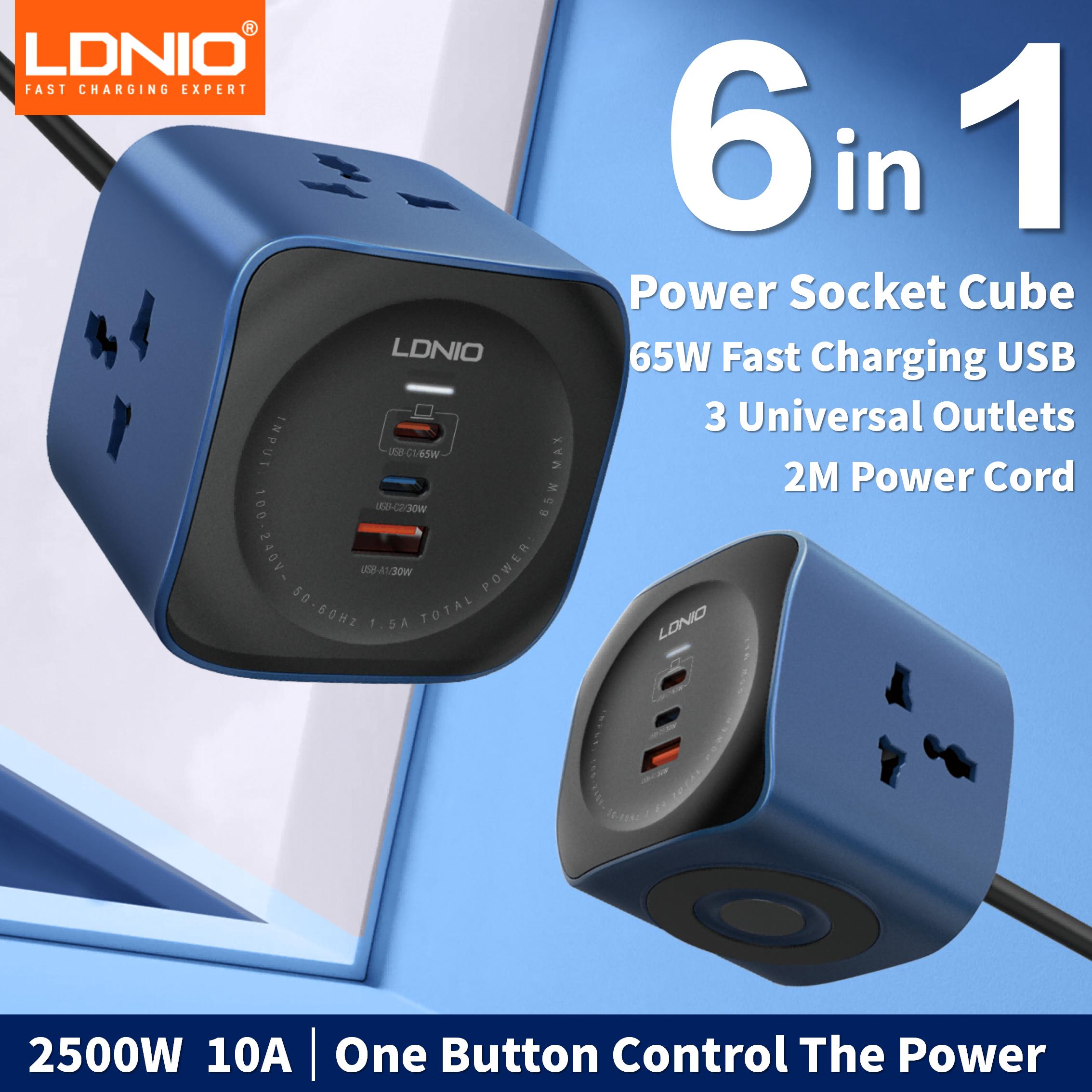Power Tools Uk - Cube multiprise LDNIO 65W Stations de