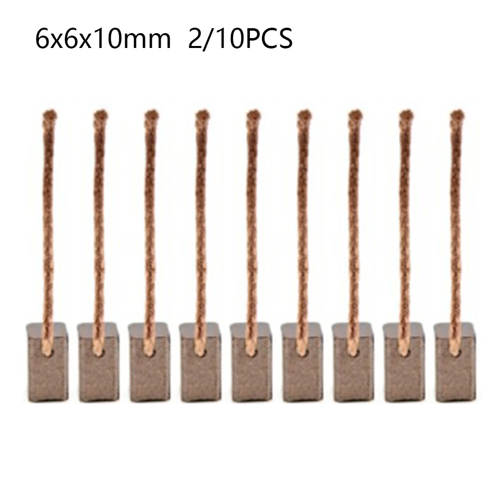 Power Tools In Automotive - Brosses en carbone 6x6x10mm, 2 pièces,