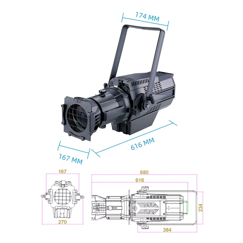 Projecteur de scène COB 600W b - Power Tools Zoom avis et prix