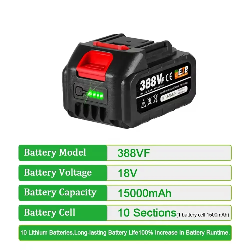 Batterie 18V 388VF 22500mah 15 - Power Tools Universal Battery avis et prix