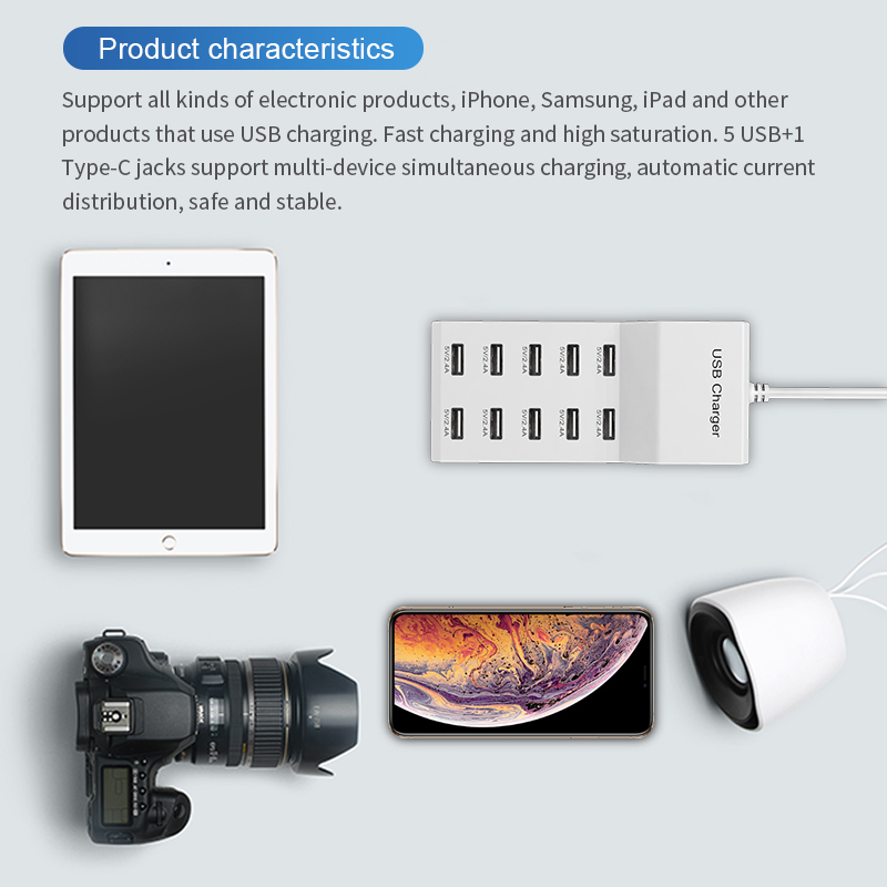 Chargeur rapide Hub USB 10 Por - Power Tools Uk avis et prix